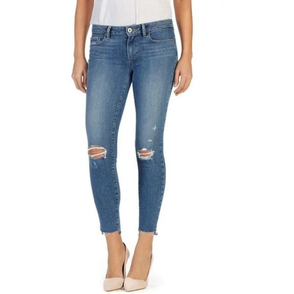Paige Verdugo Ankle Jeans in Gia Destructed - Picture 1 of 9